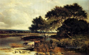 ブルック川の流れ Painting - ストリートリー・オン・テムズの風景 シドニー リチャード・パーシー・ブルック